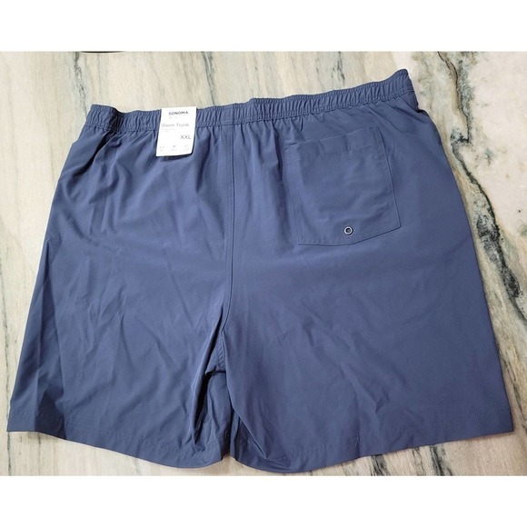 Sonoma Men's Swim Trunks Shorts Pockets Blue Indigo XXL NWT - Picture 6 of 8